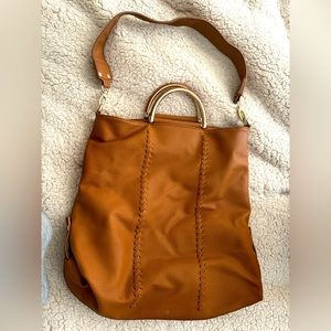 Brown shoulder bag by Just Fab